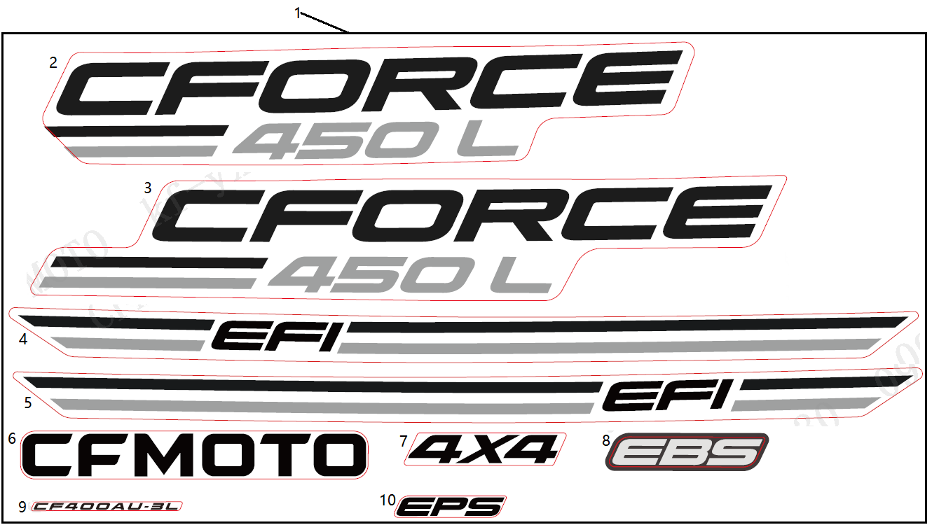 DECAL KITS(EU168, CM INJECTED PEARL WHITE, LAVA ORANGE)
