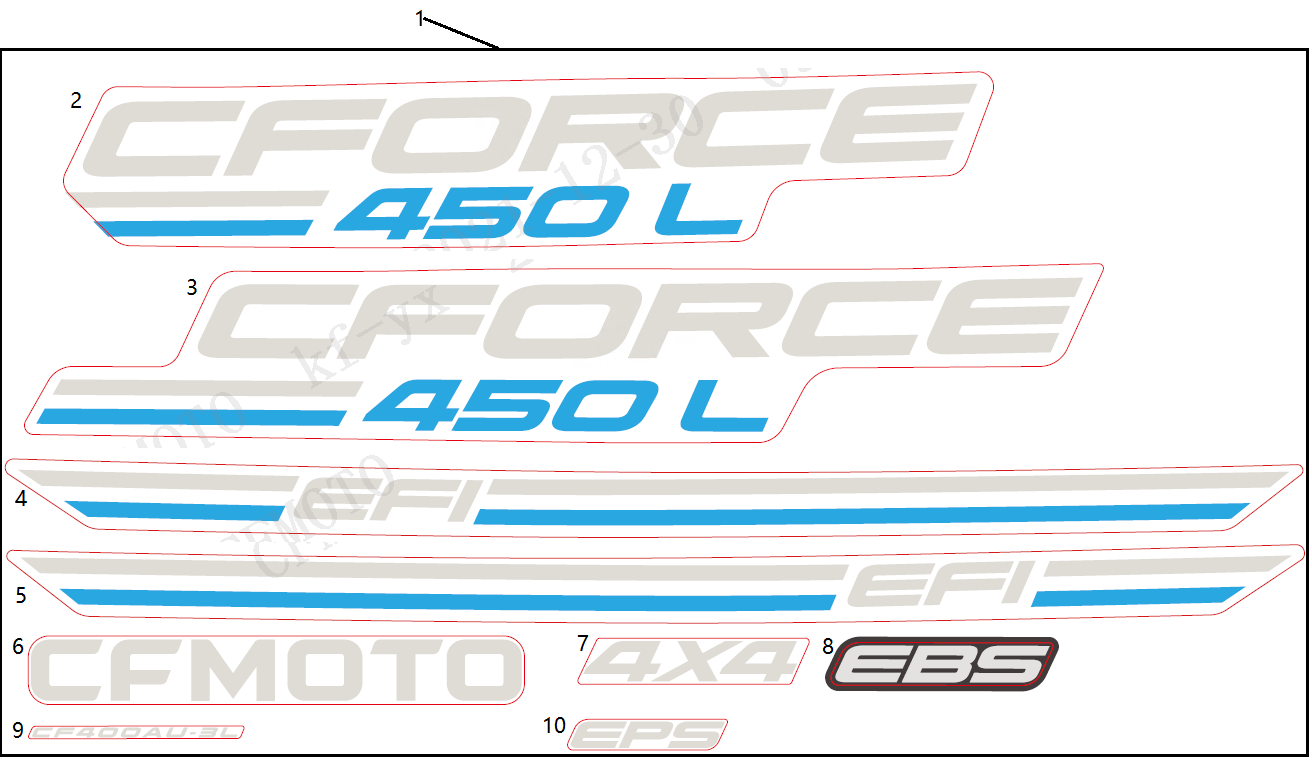 DECAL KITS(EU168, CM EXPLORE BLUE)