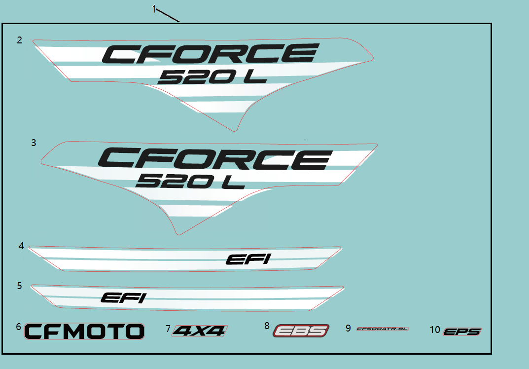 DECAL KITS(EU167, FORCE RED, LAVA ORANGE)