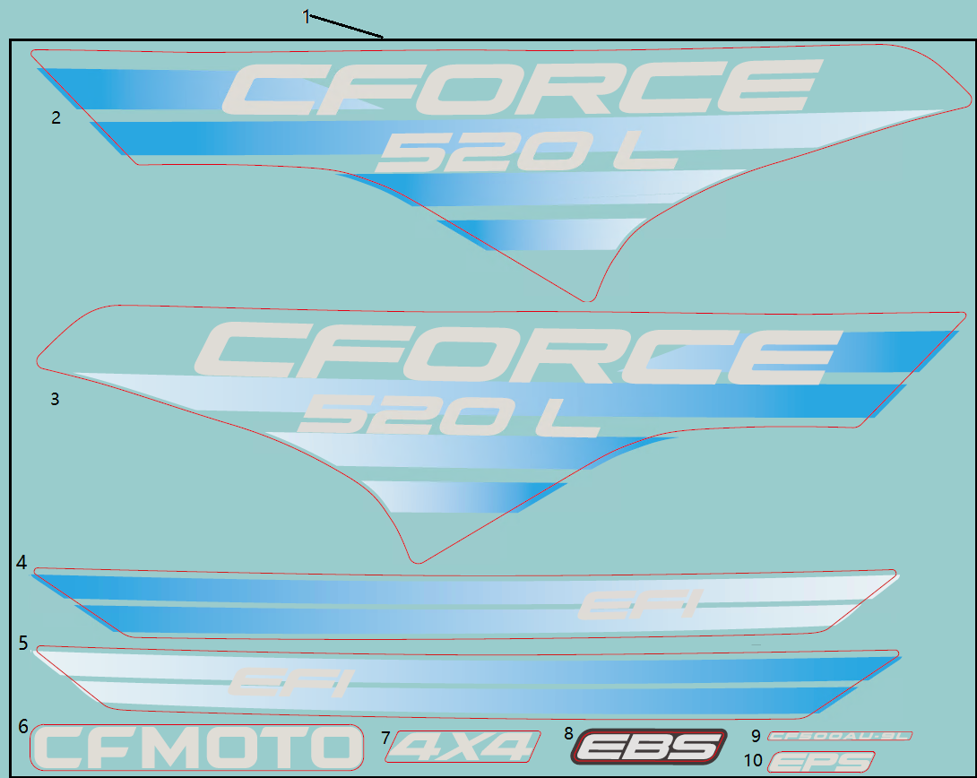 DECAL KITS(EU168, CM EXPLORE BLUE)