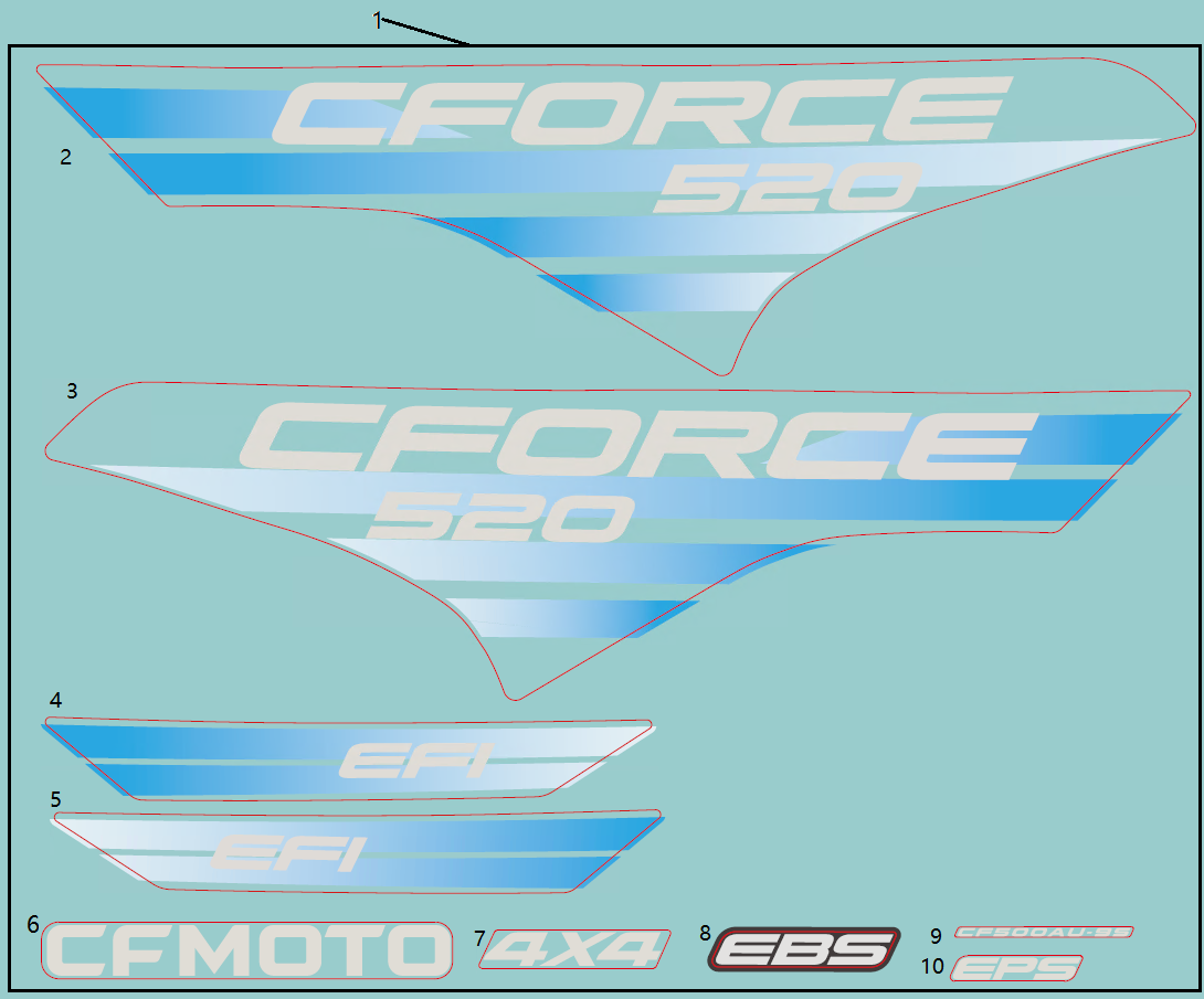 DECAL KITS(EU168, CM EXPLORE BLUE)