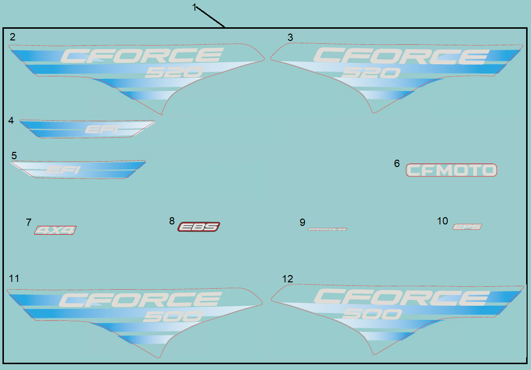 DECAL KITS(NA, CM EXPLORE BLUE,JET BLACK)