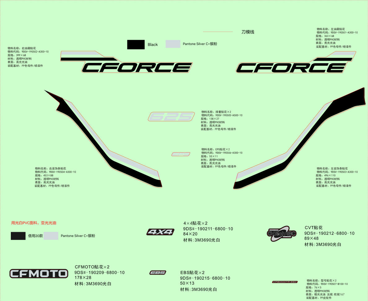 DECAL KITS(FORCE RED, INJECTED PEARL BLUE)