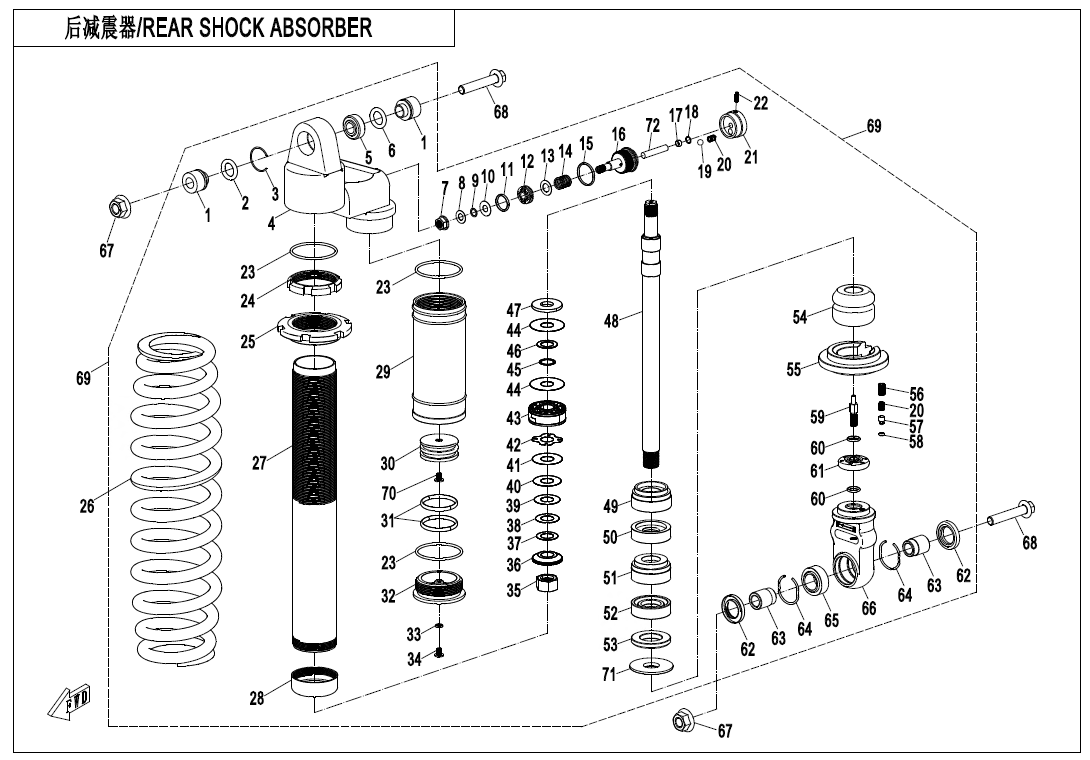 REAR SHOCK ABSORBER(GAS,RUSSIA)