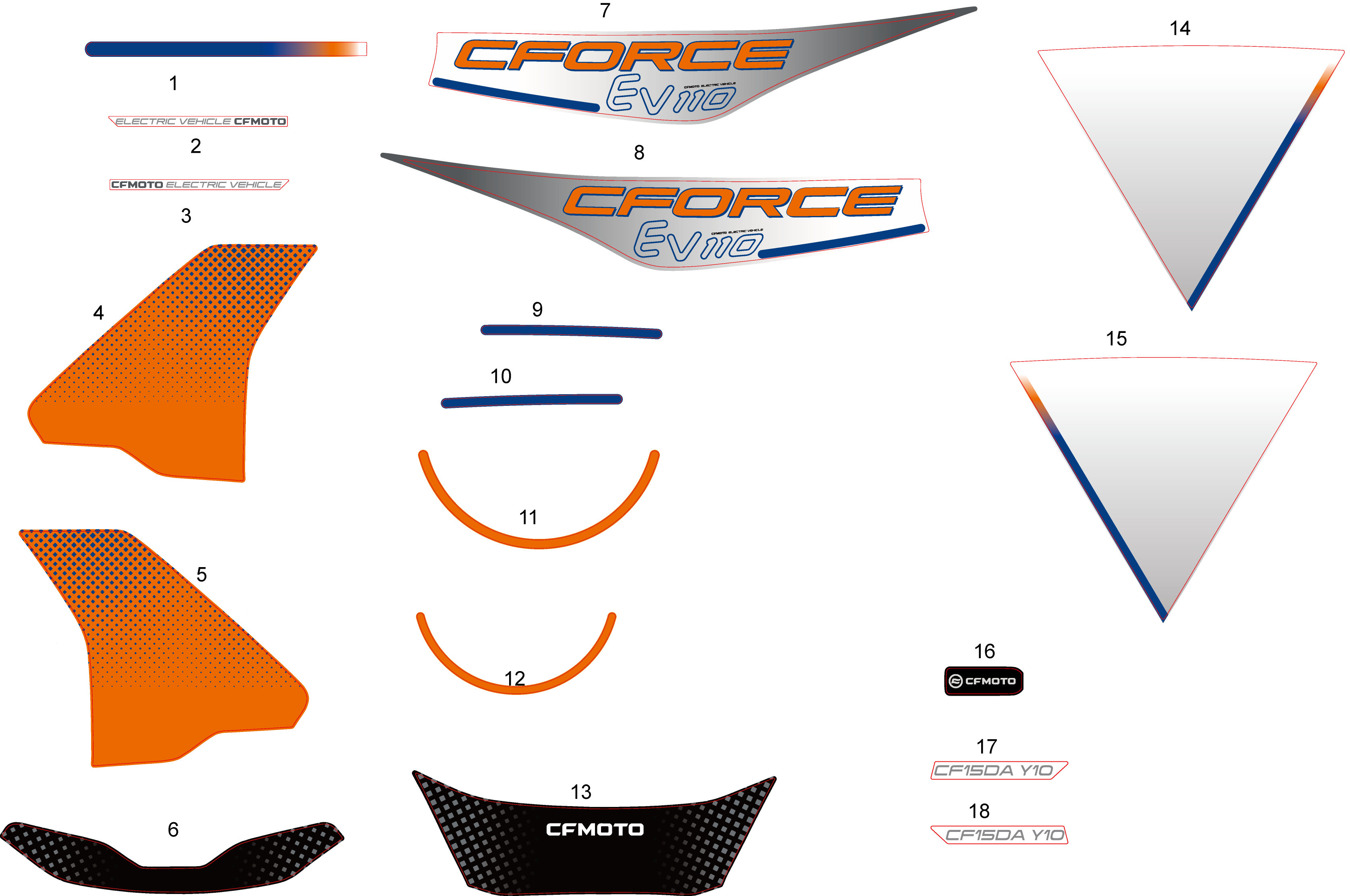 DECAL KITS(EU,CM INJECTED PEARL WHITE, LAVA ORANGE)