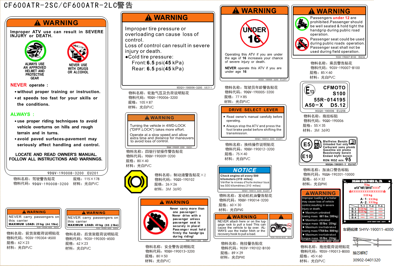 WARNING DECAL