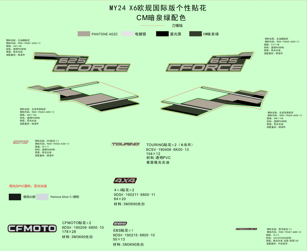 DECAL KITS(HUNTER GREEN)