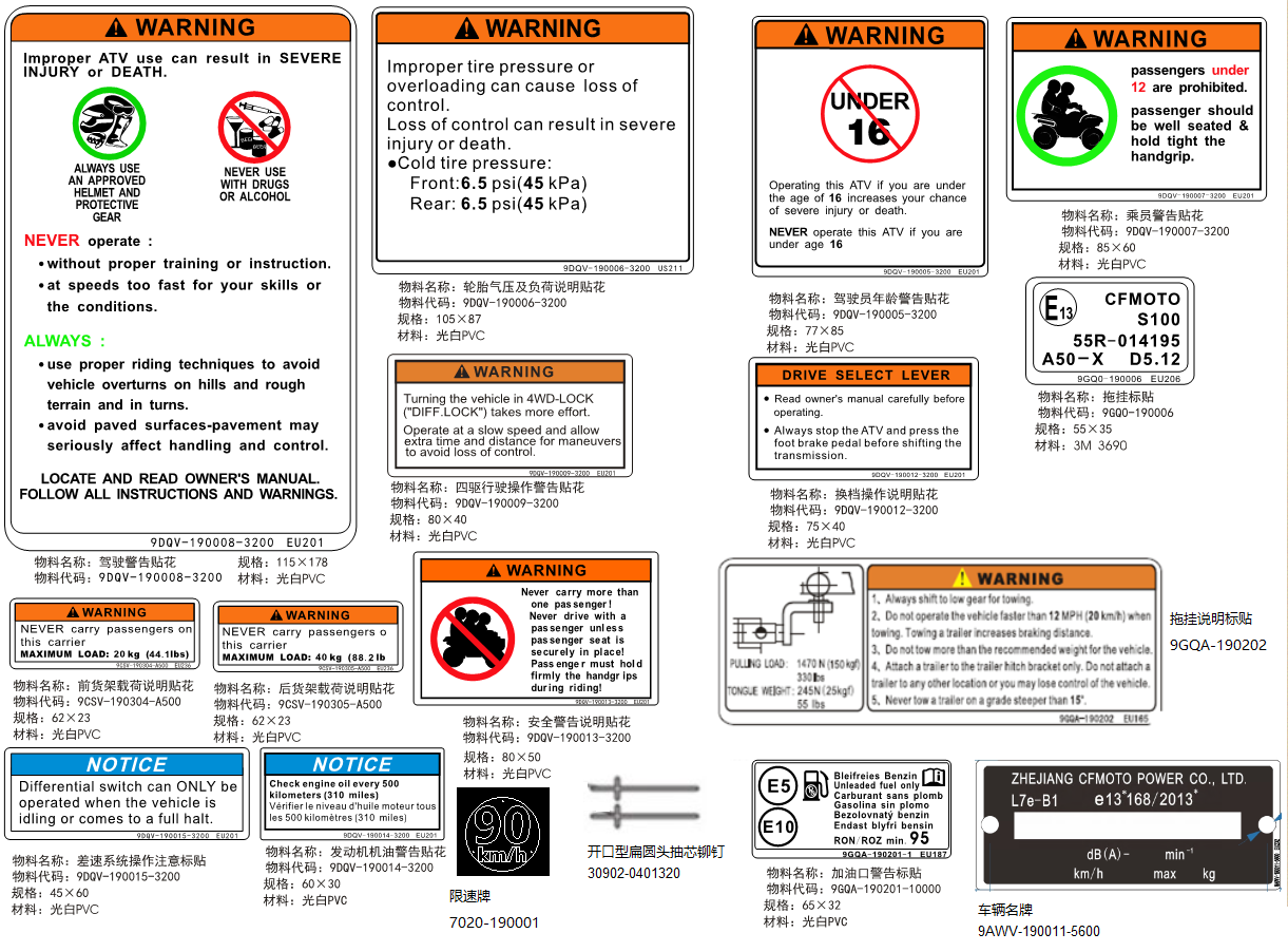 WARNING DECAL