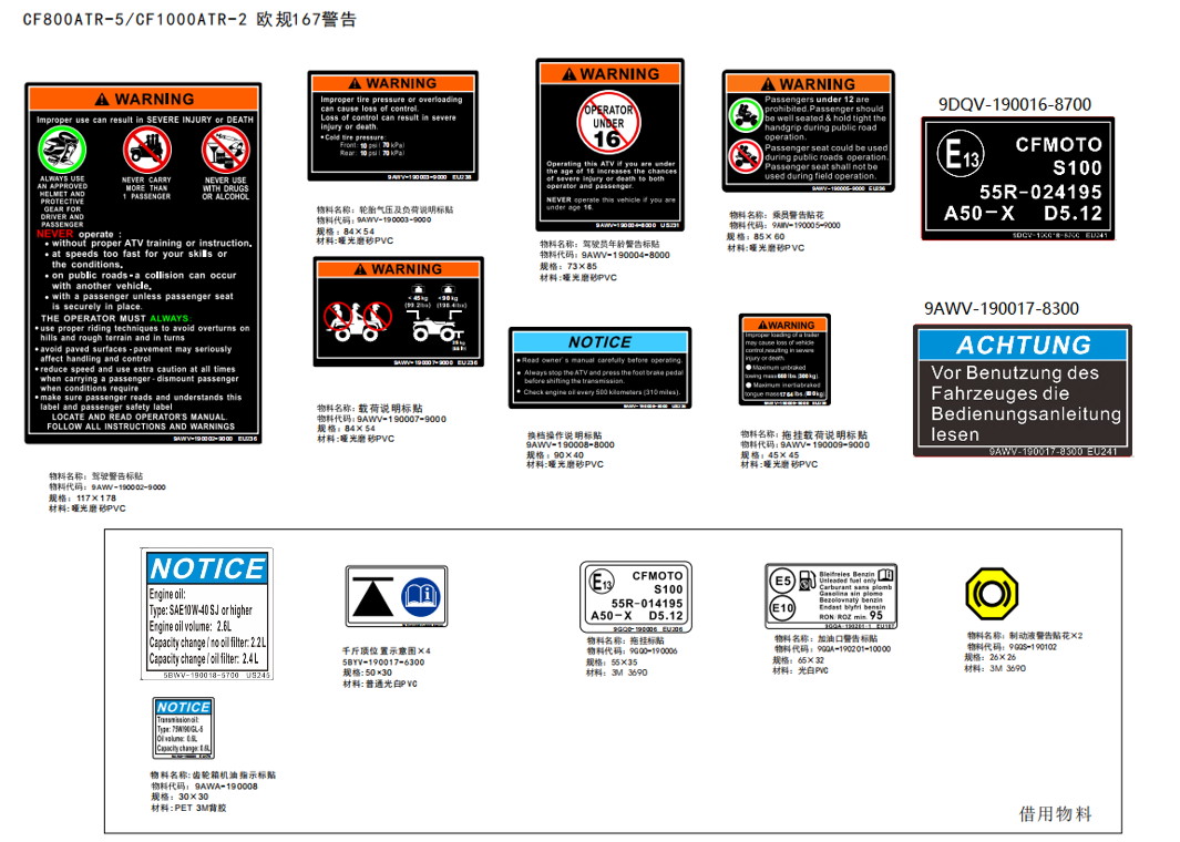 DECAL WARNING(167)