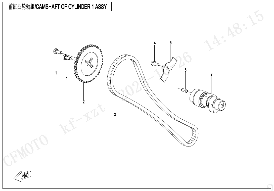 CAMSHAFT OF CYLINDER 1 ASSY