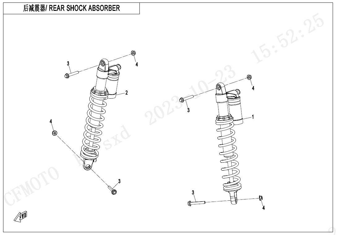 REAR SHOCK ABSORBER(GAS,YuAn)