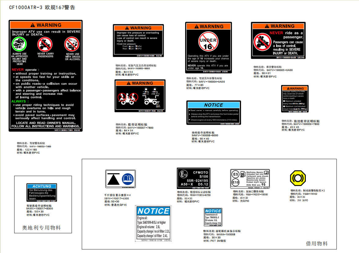 DECAL WARNING(167)