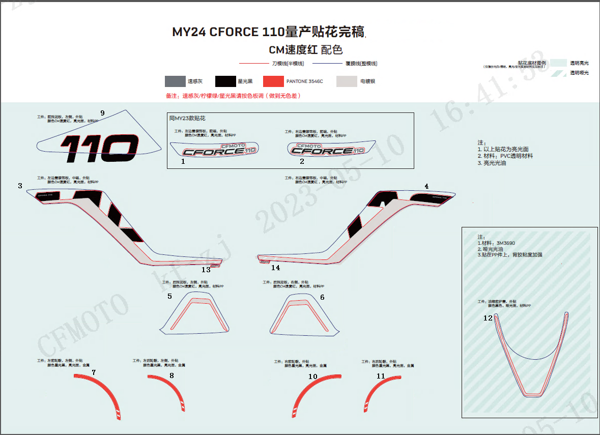 DECAL KITS(ROCKET RED)