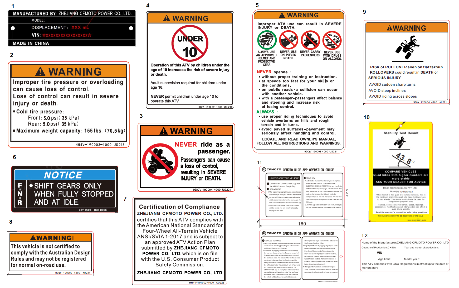 WARNING DECAL(INTERNATIONAL)