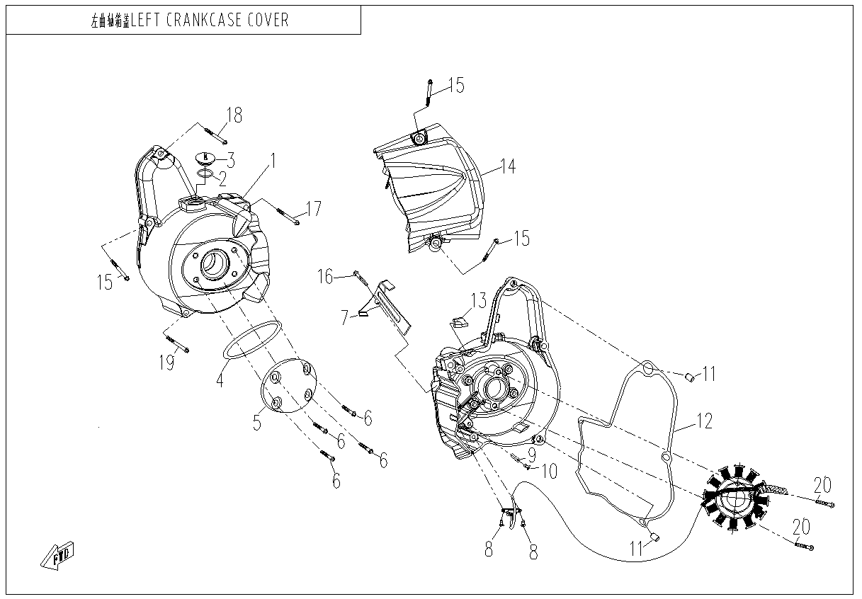 LEFT CRANKCASE COVER