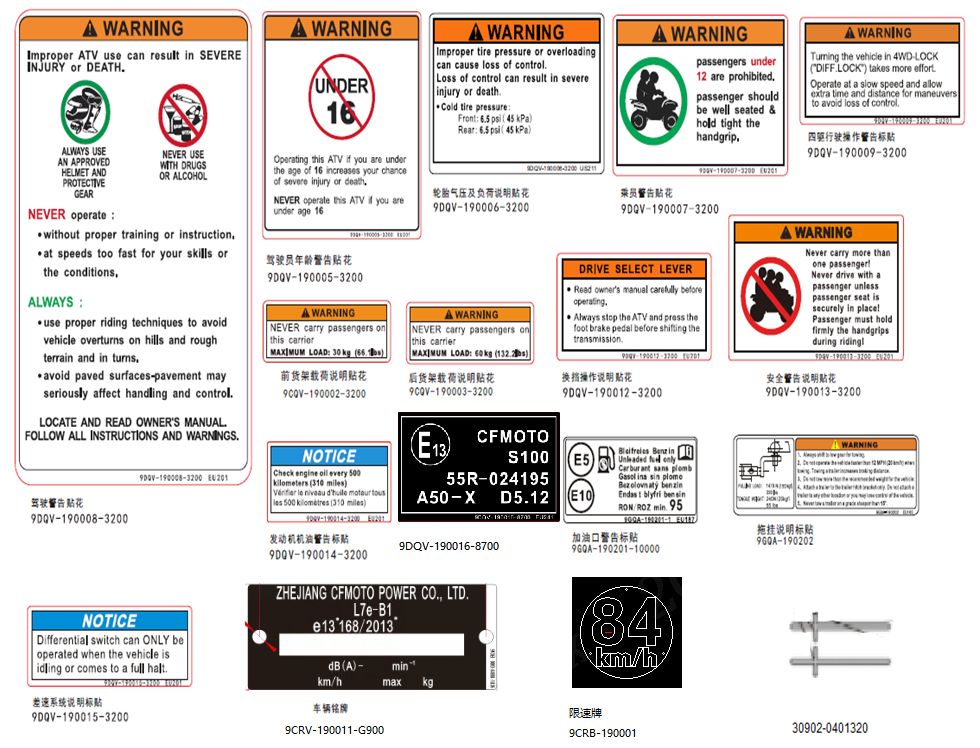 WARNING DECAL