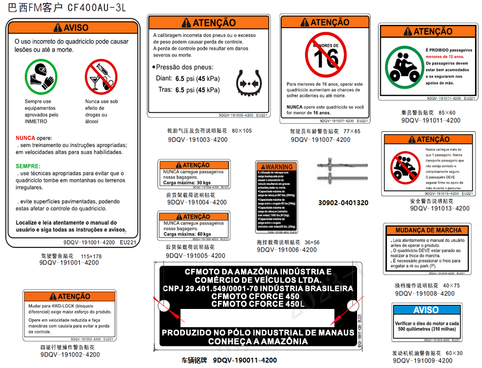 WARNING DECAL(BRAZIL)