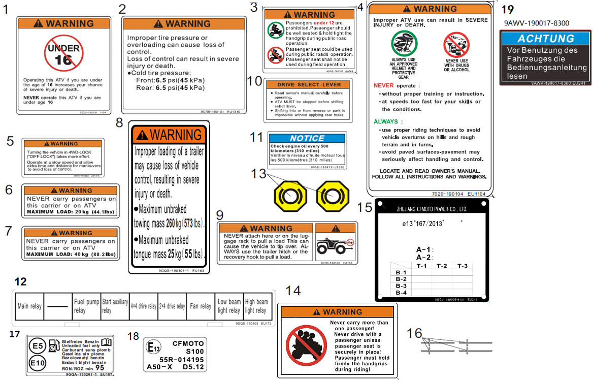 WARNING DECAL