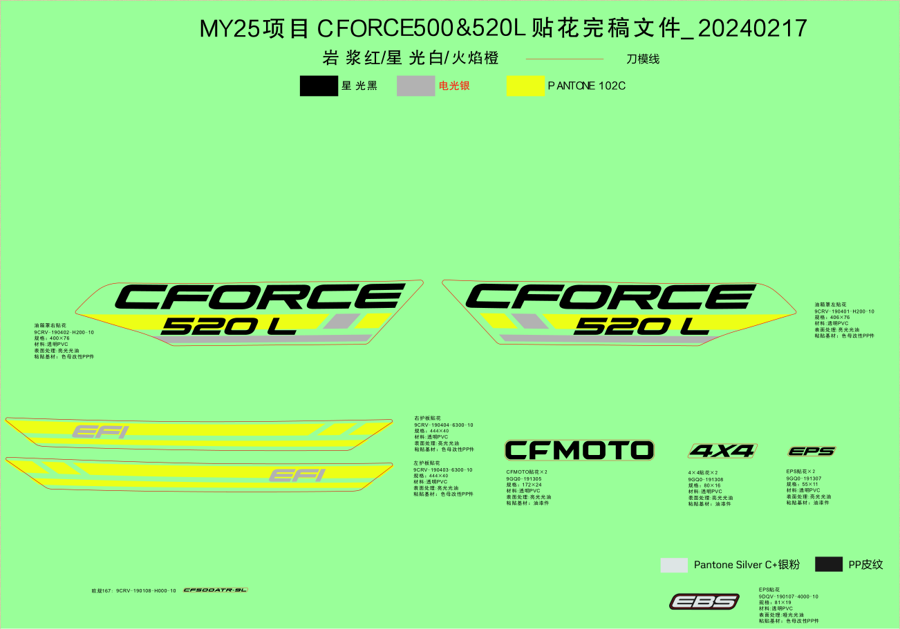 DECAL KITS(MAGMA RED, LAVA ORANGE, PEARL WHITE)