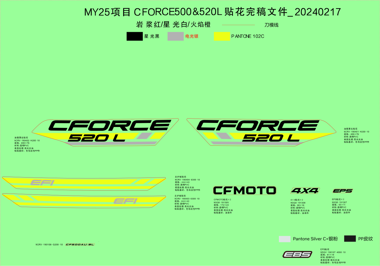 DECAL KITS(MAGMA RED, LAVA ORANGE, PEARL WHITE)