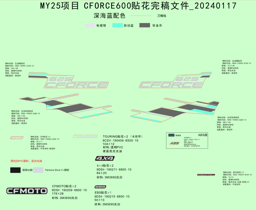 DECAL KITS(TWILIGHT BLUE)
