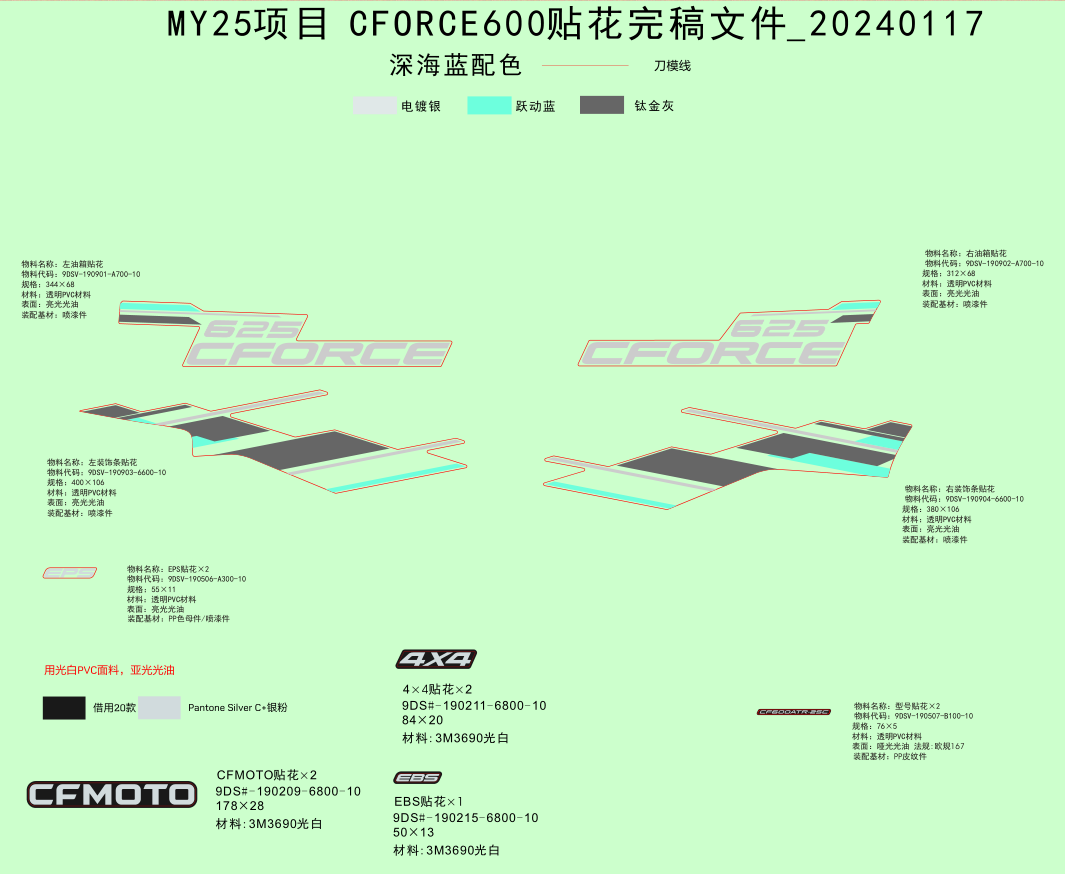DECAL KITS(TWILIGHT BLUE)