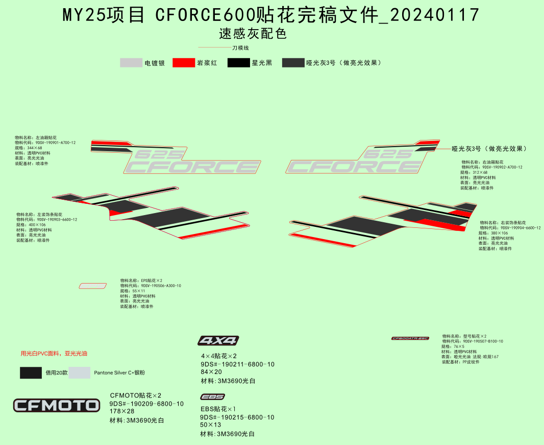 DECAL KITS(VELOCITY GREY)