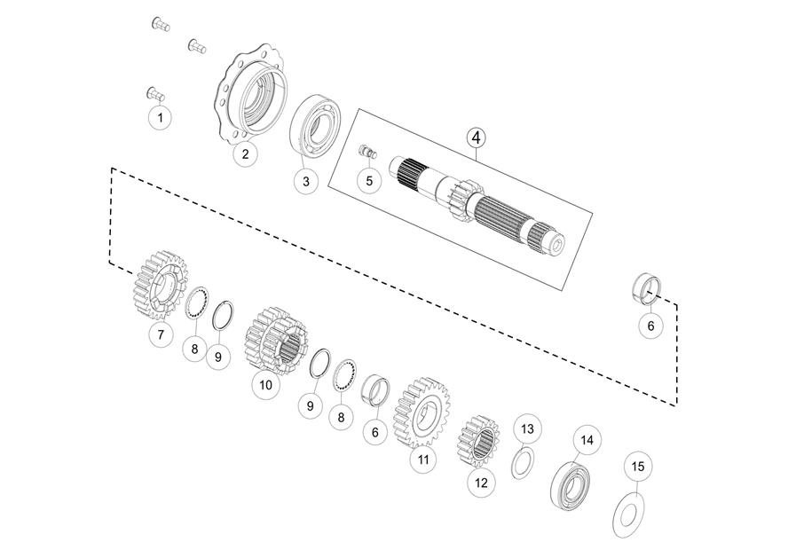 TRANSMISSION I-MAIN SHAFT