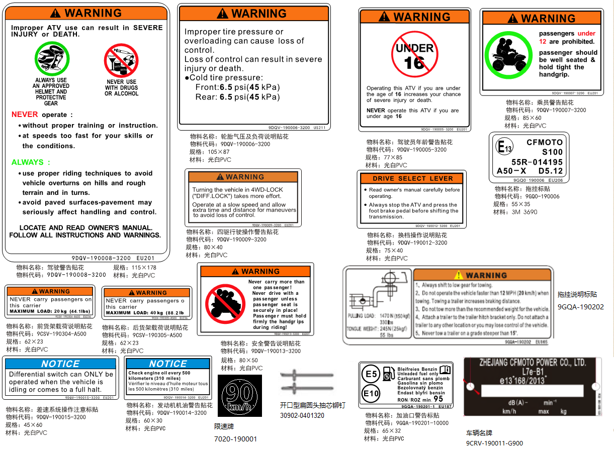 WARNING DECAL
