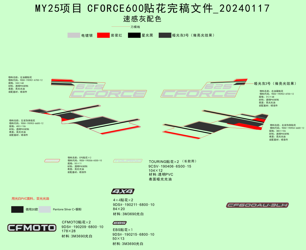 DECAL KITS(VELOCITY GREY)