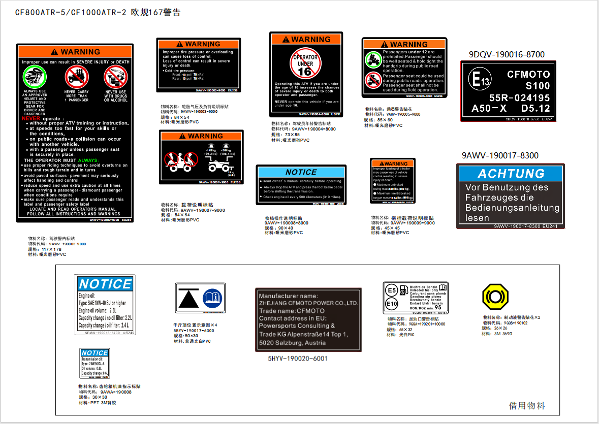 DECAL WARNING(167)