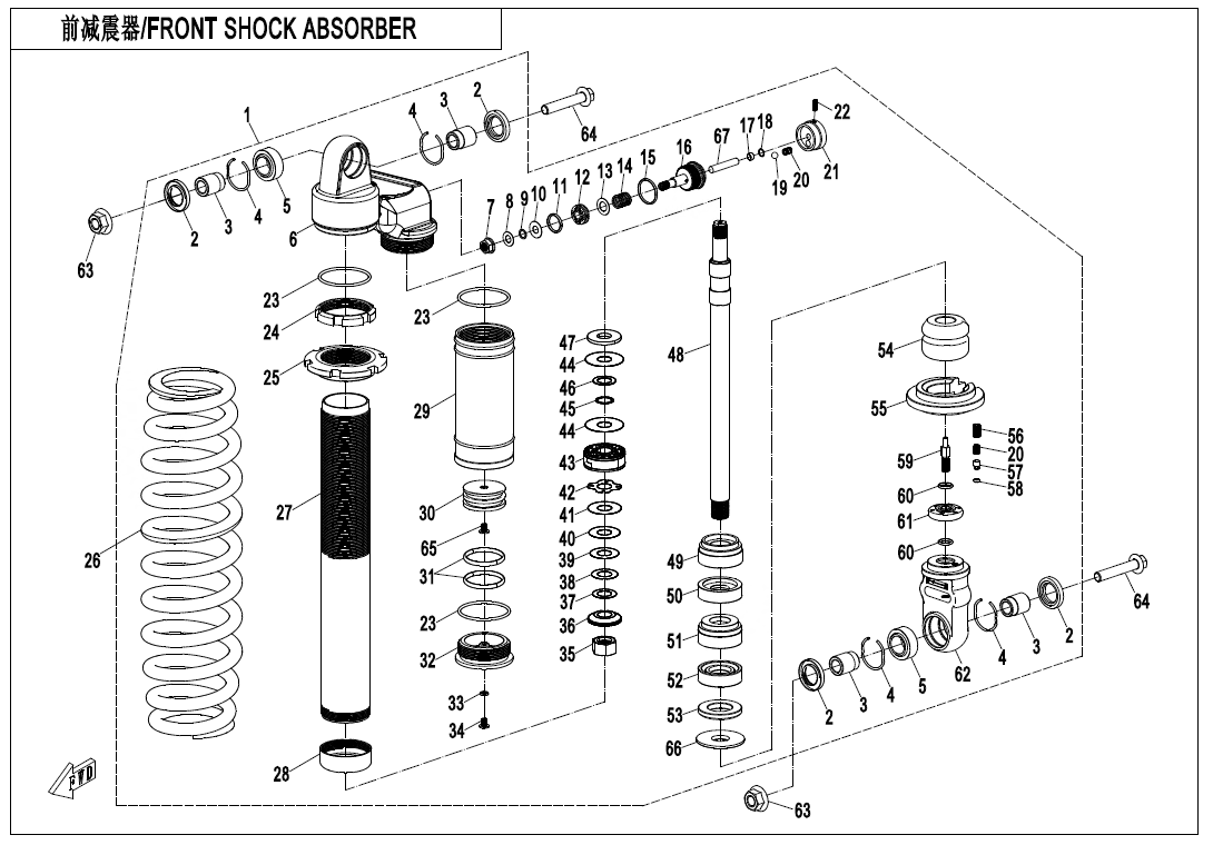 FRONT SHOCK ABSORBER(GAS,RUSSIA)