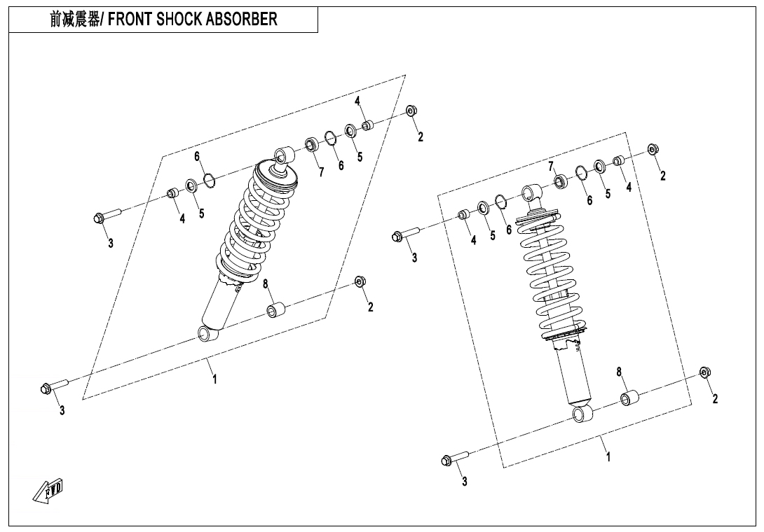FRONT SHOCK ABSORBER(STANGARD,WITH ABS)