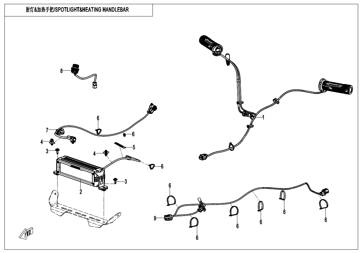 SPOTLIGHT@^HEATING HANDLEBAR(OVERLAND)