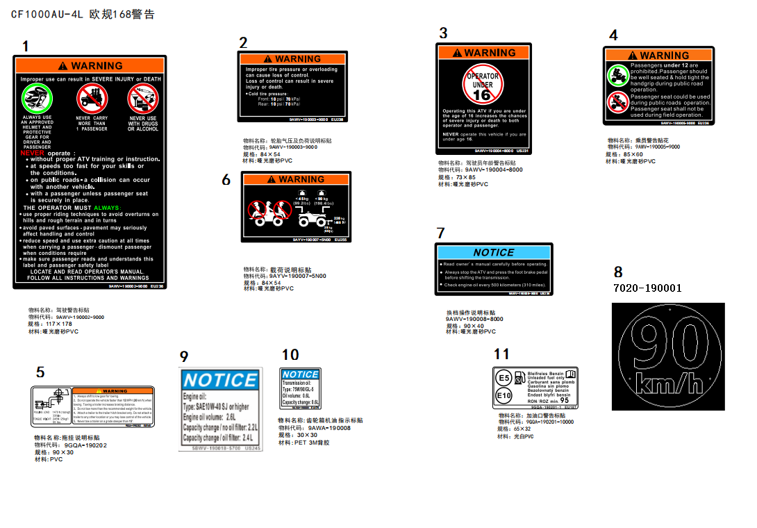 DECAL WARNING(168)