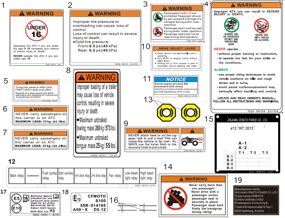 WARNING DECAL