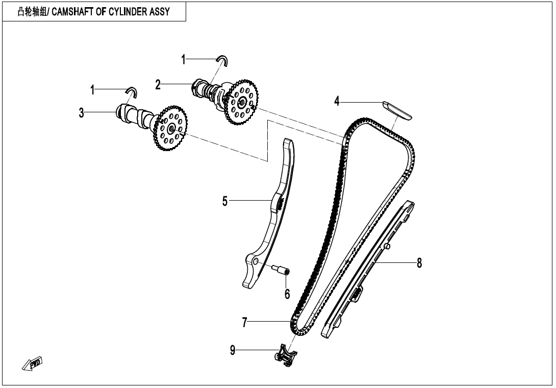 CAMSHAFT OF CYLINDER ASSY