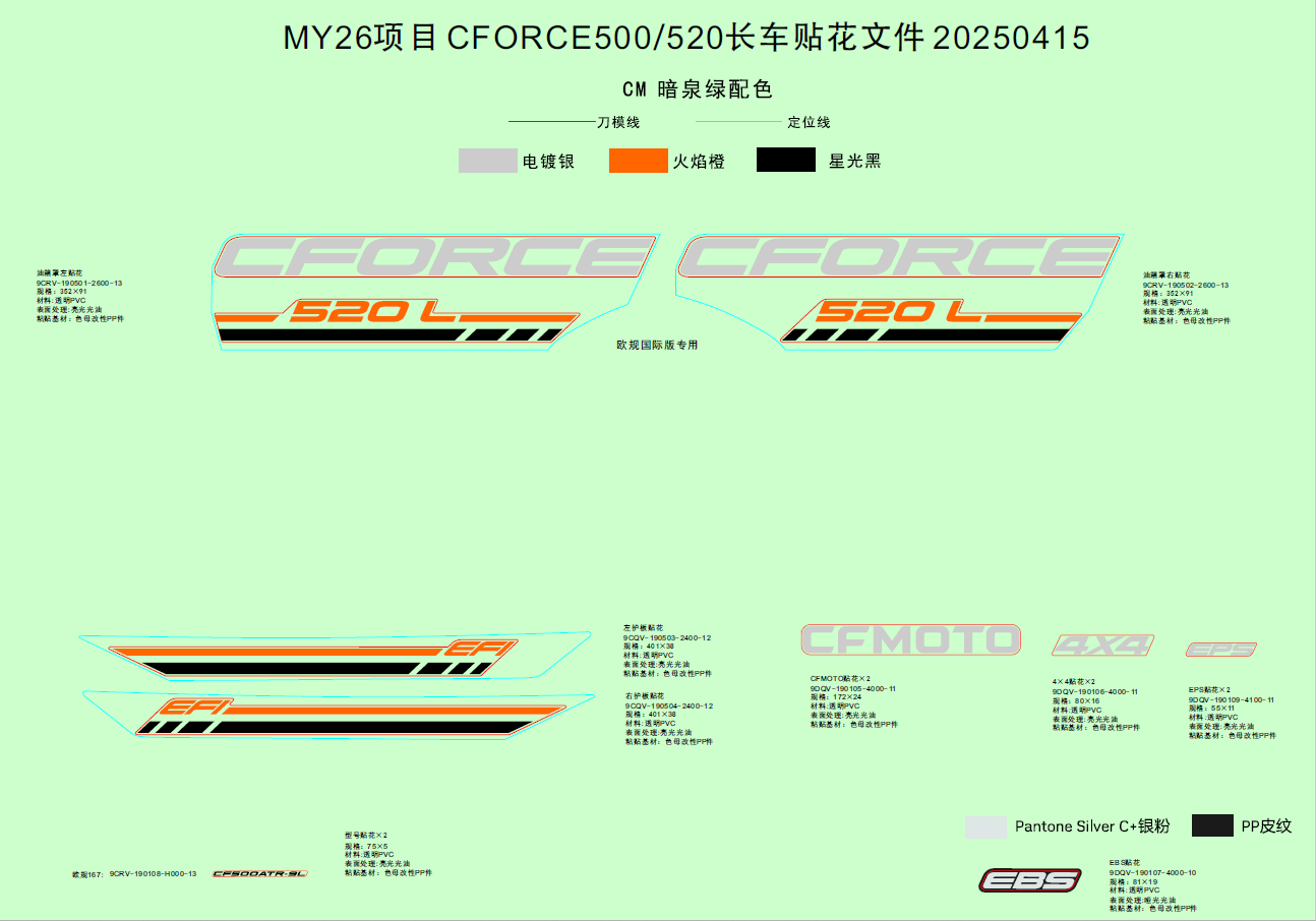 DECAL KITS(HUNTER GREEN)