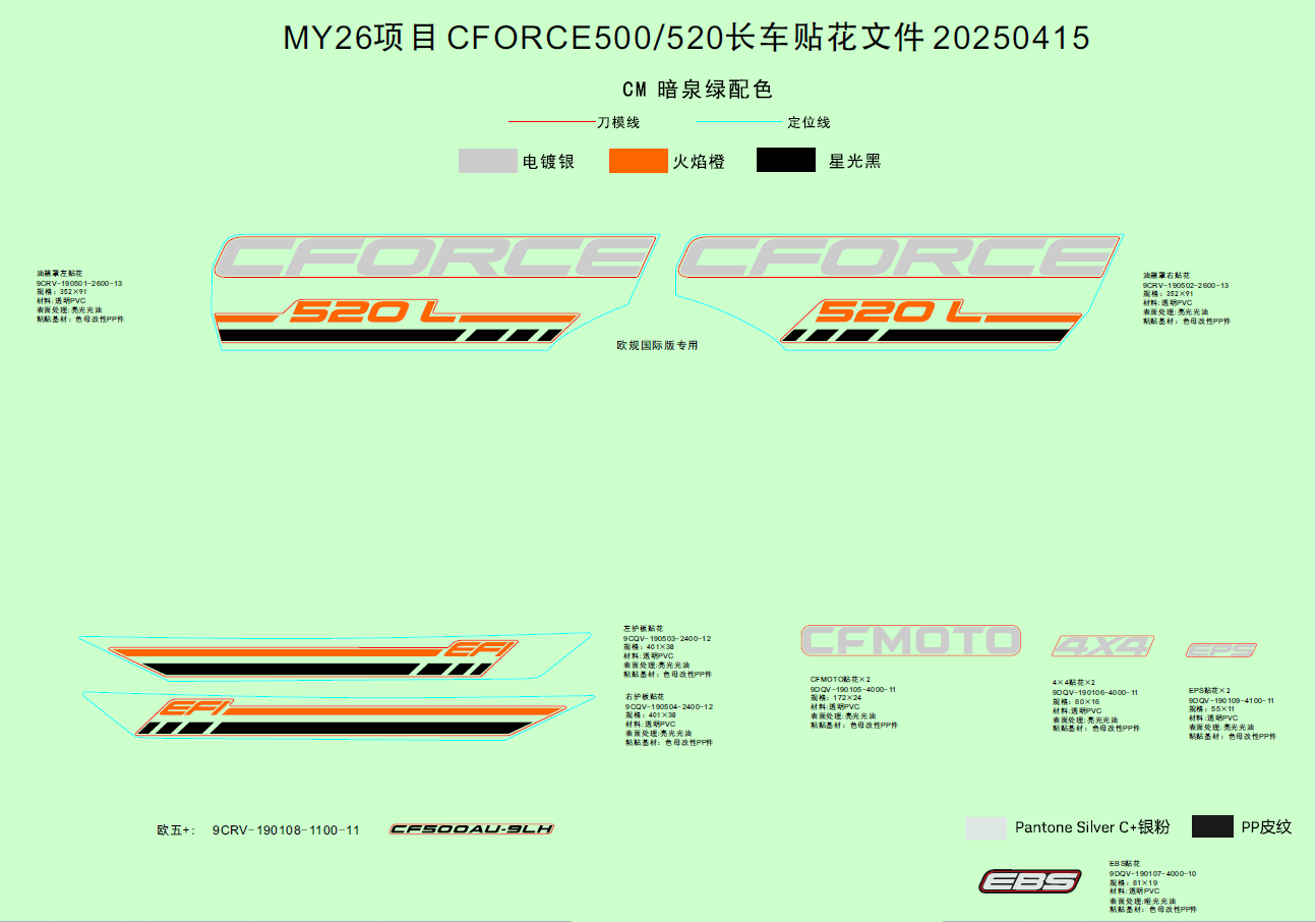 DECAL KITS(HUNTER GREEN)