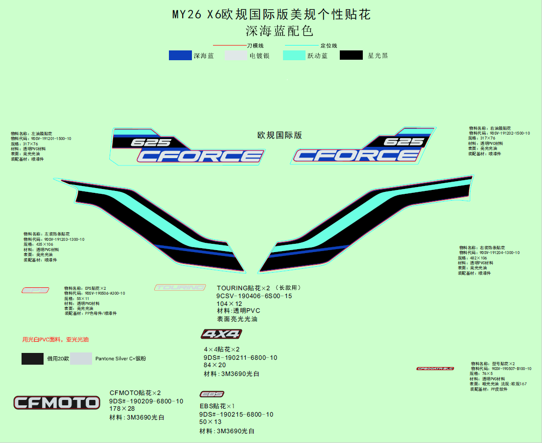 DECAL KITS(TWILIGHT BLUE)
