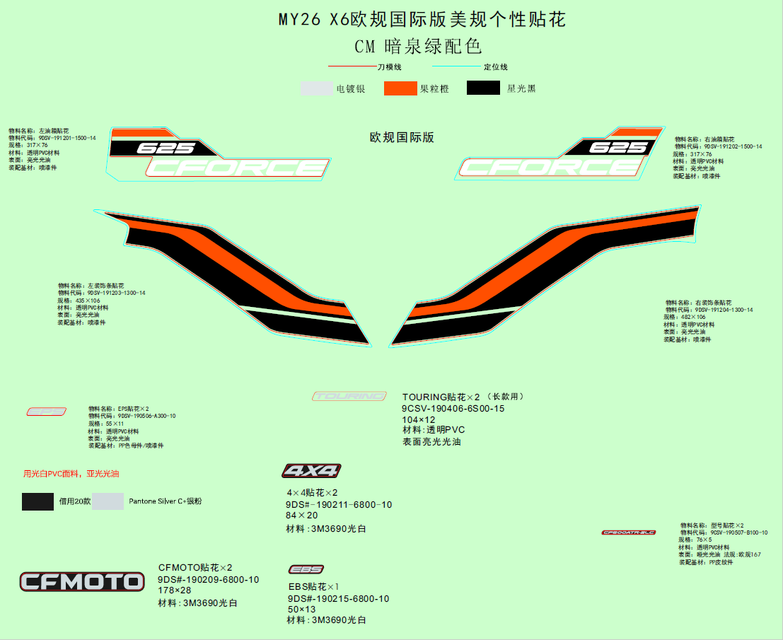 DECAL KITS(HUNTER GREEN)