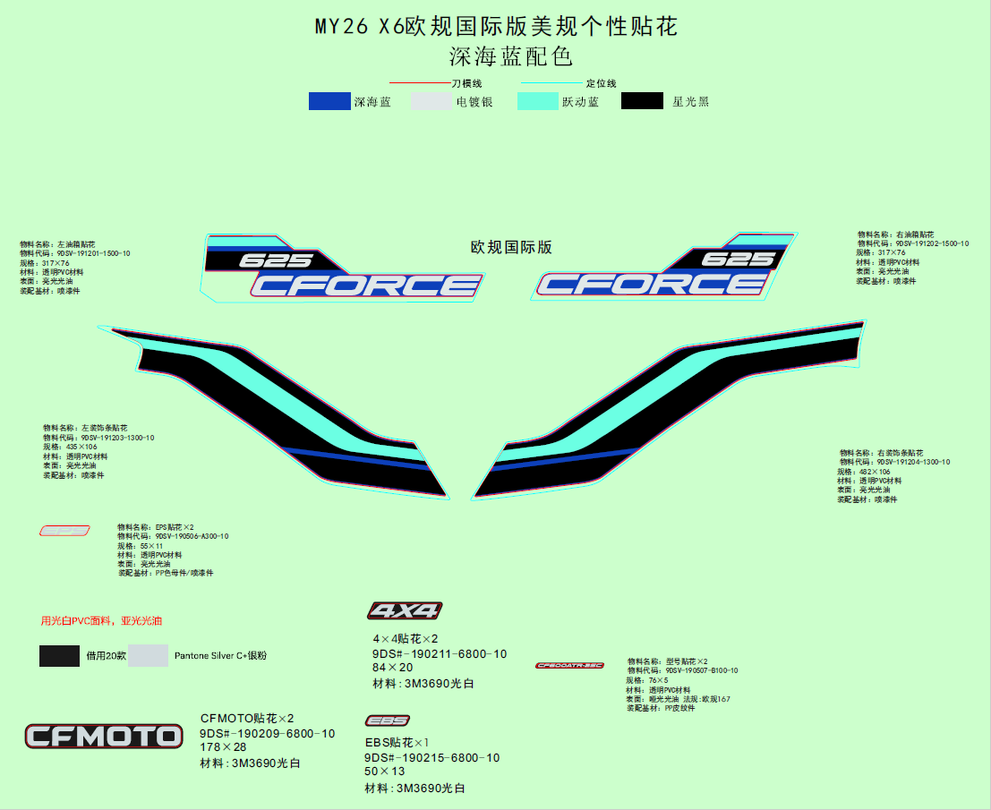 DECAL KITS(TWILIGHT BLUE)