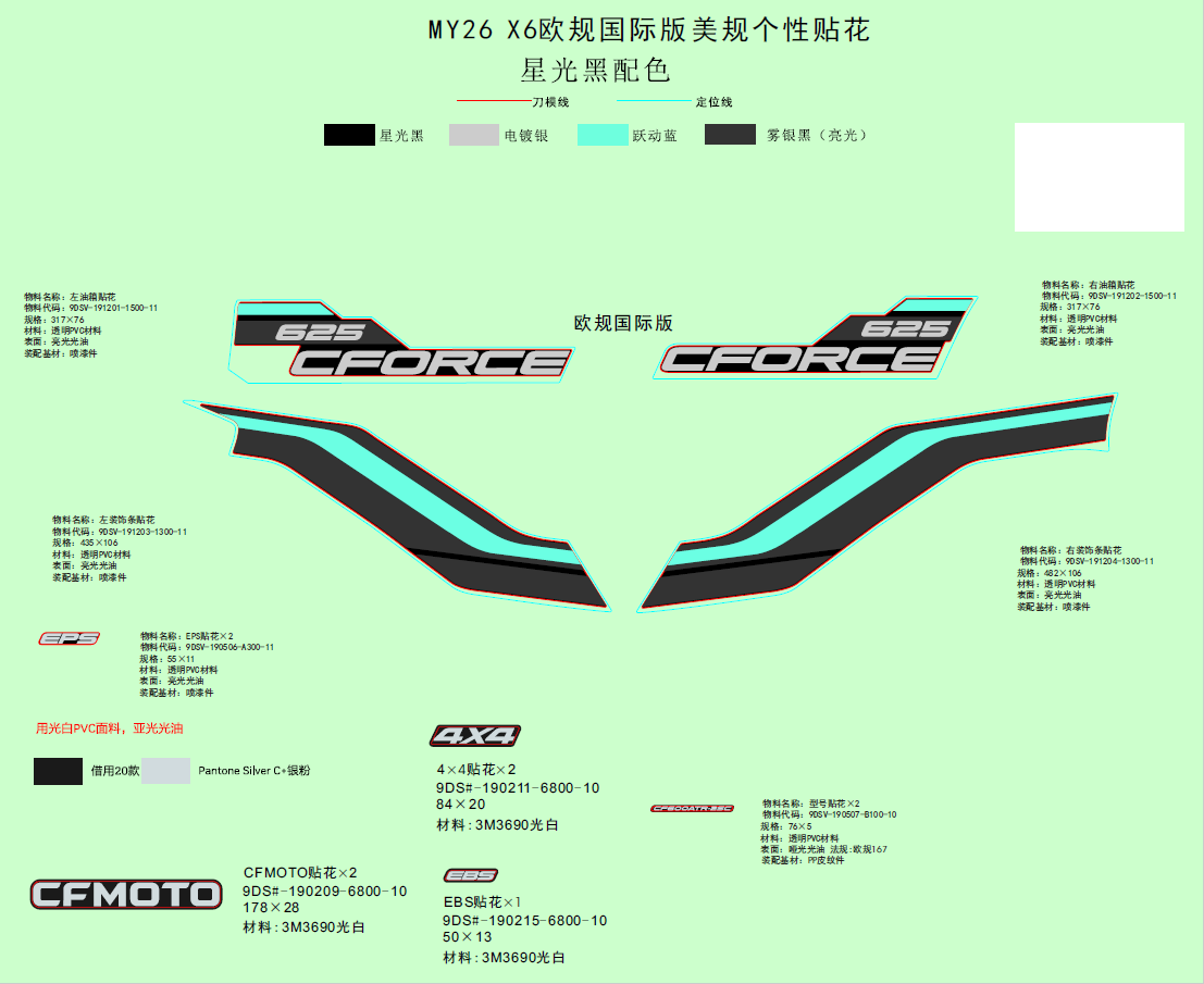 DECAL KITS(NEBULA BLACK)