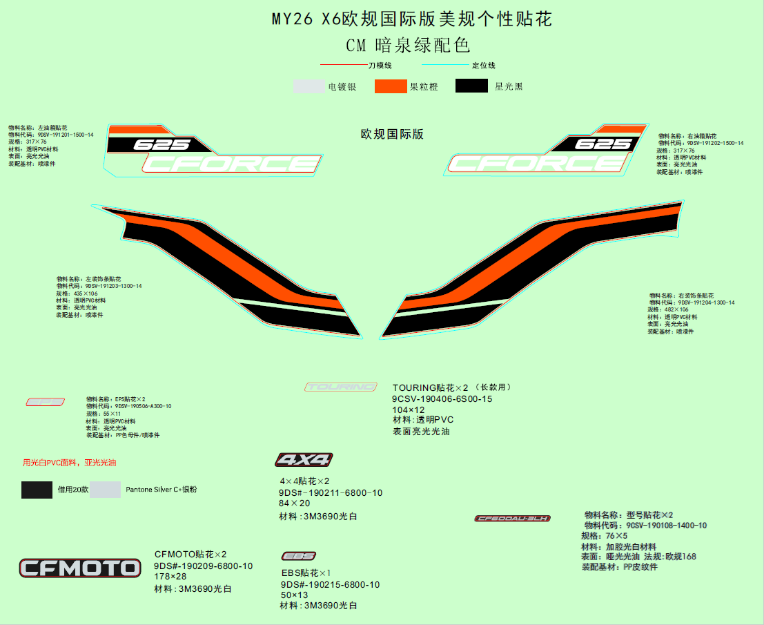 DECAL KITS(HUNTER GREEN)