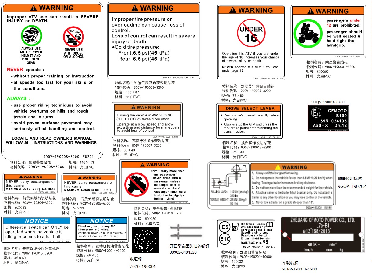 WARNING DECAL