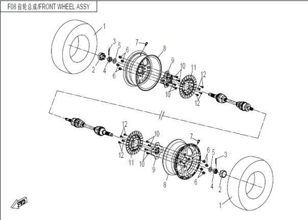 FRONT WHEEL ASSY