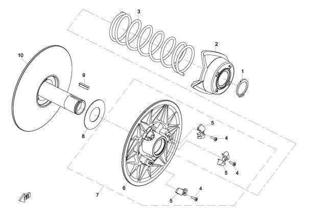 DRIVEN PULLEY(REAR)