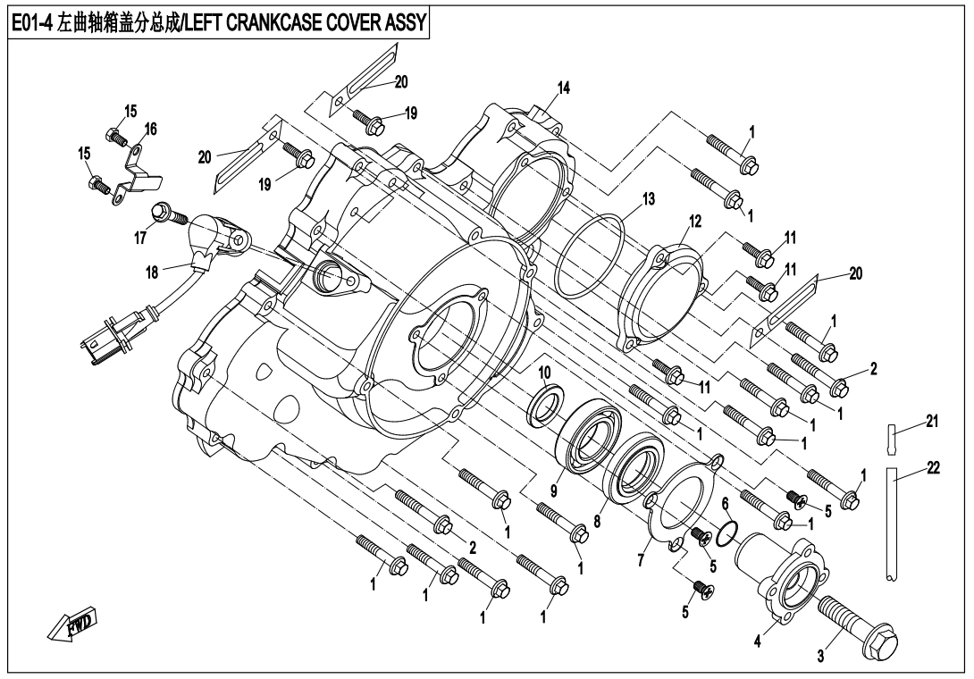LEFT CRANKCASE COVER ASSY
