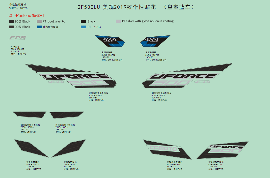 DECAL KITS(2019,ROYAL BLUE)