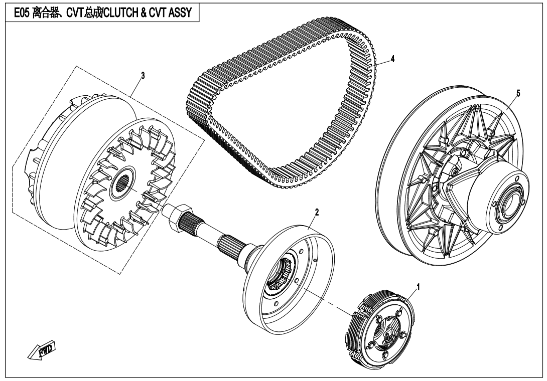 CLUTCH @^ CVT ASSY.